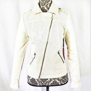 F21 Cream Moto Jacket